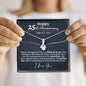 Personalized 25th Anniversary Alluring Beauty Necklace - Love You This Much