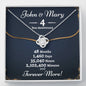 Personalized 4 Year Anniversary Love Knot Necklace - Love You This Much