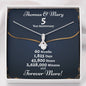 Personalized 5 Year Anniversary Alluring Beauty Necklace - Love You This Much