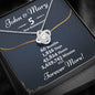 Personalized 5 Year Anniversary Love Knot Necklace - Love You This Much