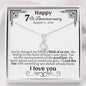 Personalized 7th Anniversary Alluring Beauty Necklace - Love You This Much