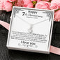 Personalized 7th Anniversary Alluring Beauty Necklace - Love You This Much