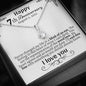 Personalized 7th Anniversary Alluring Beauty Necklace - Love You This Much