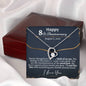 Personalized 8th Anniversary Forever Love necklace - Love You This Much