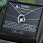 Personalized 8th Anniversary Forever Love necklace - Love You This Much