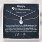 Personalized 9th Anniversary Alluring Beauty Necklace - Love You This Much