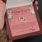 Personalized Best Friend Wedding Interlocking Hearts Necklace - Love You This Much