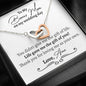 Personalized Bonus Mom (Wedding) Interlocking Hearts Necklace - Love You This Much