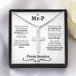 Personalized Boyfriend's Dad Cross Necklace - Love You This Much