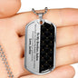 Personalized Brother (From Sibling) Dog Tag Necklace - Love You This Much