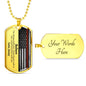 Personalized Firefighter Husband Dog Tag Necklace - Love You This Much