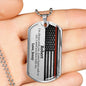 Personalized Firefighter Husband Dog Tag Necklace - Love You This Much