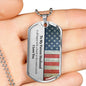 Personalized Future Husband Dog Tag Necklace - Love You This Much