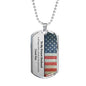Personalized Future Husband Dog Tag Necklace - Love You This Much