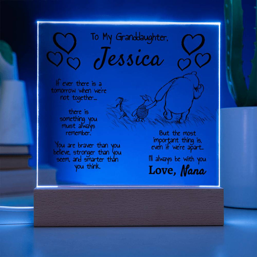 Personalized Granddaughter "If there Ever" Square Acrylic - Love You This Much