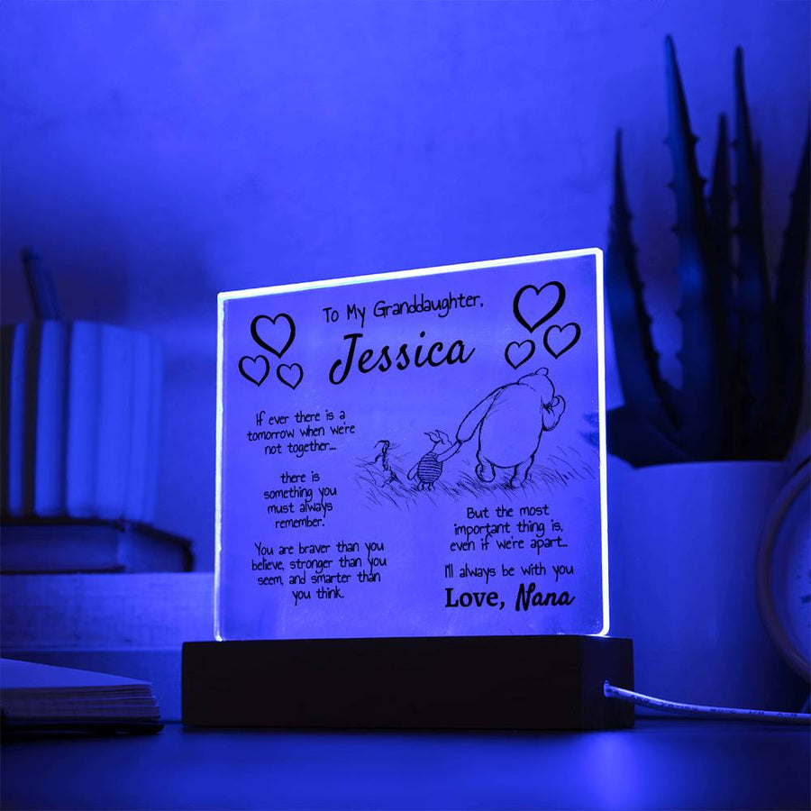 Personalized Granddaughter "If there Ever" Square Acrylic - Love You This Much