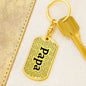 Personalized Grandkids Dog Tag Keychain - Love You This Much