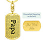 Personalized Grandkids Dog Tag Keychain - Love You This Much