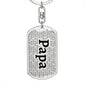 Personalized Grandkids Dog Tag Keychain - Love You This Much