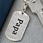 Personalized Grandkids Dog Tag Keychain - Love You This Much