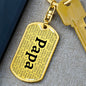 Personalized Grandkids Dog Tag Keychain - Love You This Much