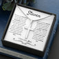 Personalized Groom Gift from Mom Cross Necklace - Love You This Much