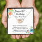 Personalized Happy 10th Birthday Interlocking Hearts Necklace - Love You This Much