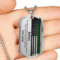 Personalized Military Husband Dog Tag Necklace - Love You This Much