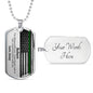 Personalized Military Husband Dog Tag Necklace - Love You This Much