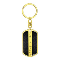 Thumbnail for Personalized Morse Code Dog Tag Keychain - Love You This Much