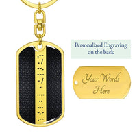 Thumbnail for Personalized Morse Code Dog Tag Keychain - Love You This Much