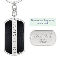 Thumbnail for Personalized Morse Code Dog Tag Keychain - Love You This Much