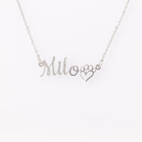 Thumbnail for Personalized Name with Dog Paw Necklace - Love You This Much