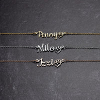Thumbnail for Personalized Name with Dog Paw Necklace - Love You This Much