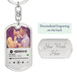 Personalized Our Song Dog Tag Keychain - Love You This Much