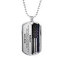Personalized Police Officer Husband Dog Tag Necklace - Love You This Much