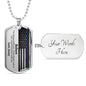 Personalized Police Officer Husband Dog Tag Necklace - Love You This Much