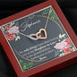 Personalized Pregnant Daughter In Law Interlocking Hearts Necklace - Love You This Much