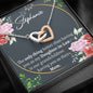 Personalized Pregnant Daughter In Law Interlocking Hearts Necklace - Love You This Much