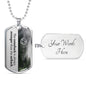 Personalized Sobriety Dog Tag Necklace - Love You This Much