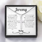 Personalized Son In Law (Wedding) Cross Necklace - Love You This Much