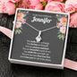 Personalized Son's Girlfriend Alluring Beauty Necklace - Love You This Much