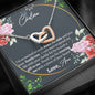 Personalized Stepdaughter (From Bride) Interlocking Hearts Necklace - Love You This Much