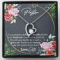 Personalized Stepdaughter Wedding Forever Love Necklace - Love You This Much