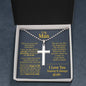 Personalized To My Man Ball Chain Cross Necklace - Love You This Much