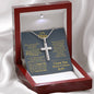 Personalized To My Man Cross Necklace - Love You This Much