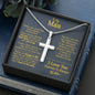 Personalized To My Man Cross Necklace - Love You This Much