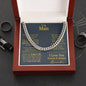 Personalized To My Man Cuban Link Chain Necklace - Love You This Much