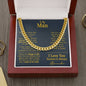 Personalized To My Man Cuban Link Chain Necklace - Love You This Much