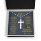 Personalized What Makes A Father Ball Chain Cross Necklace - Love You This Much